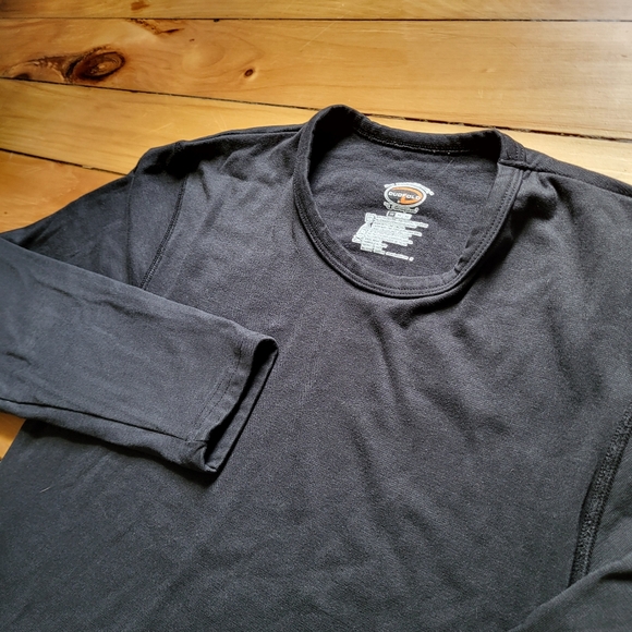 Duofold Thermal Shirt Mens M Black Polyester Knit Stretch Baselayer Ski Outdoor - Picture 3 of 10